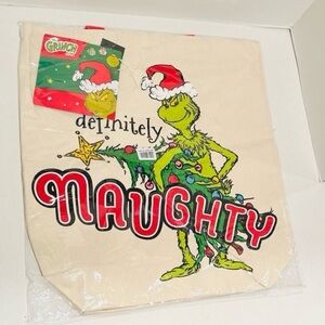 Dr Seuss NWT How The Grinch Stole Christmas Definitely Naughty Tote Bag